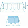 Каркасный бассейн INTEX Prism Frame 26788, 400×200×100 см, с насосом и лестницей
